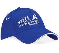 Print4U Evolution of Cricket Baseball Cap Birthday Gift Sport Lovers Unisex Cap Blue