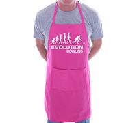 Print4U Evolution Of Crown Green Bowling BBQ Cooking Funny Novelty Apron Pink