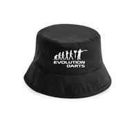 Print4U Evolution of Darts Bucket Hat Sports Hobbies Gift for Men & Ladies Black LXL