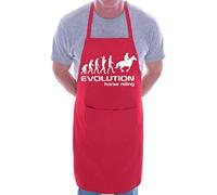 Print4U Evolution Of Horse Riding Pony BBQ Cooking Funny Novelty Apron Red
