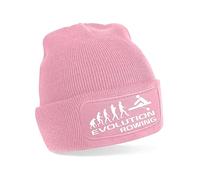 Print4U Evolution of Rowing Beanie Hat Sport Hobby Birthday Gift Men & Ladies Pink