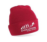 Print4U Evolution of Scuba Diving Beanie Hat Pony Sport Gift for Men & Ladies