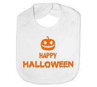Print4U Feeding Bib Happy Halloween Spooky Scary White