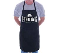 Print4U Fishing it’s a Way Of Life Novelty Cooking Apron Black