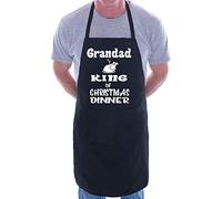 Print4U Grandad King Of Christmas Dinner Personalised Chef BBQ Apron Black