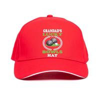 Print4U Grandad's Lucky Bowls Baseball Cap Gift Father's Day Crown Green Bowling Red