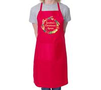 Print4U Grandma's Christmas Apron Xmas Present Funny For Grannies Red