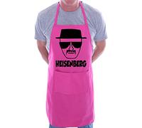 Print4U Heisenberg Breaking Bad BBQ Cooking Funny Novelty Apron Pink