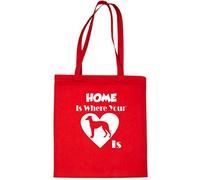 Print4U Home Is Where Your Greyhound Is Dog Lover Gift Gym Bag Shopping Tote Bag Red