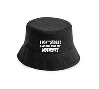 Print4U I Dream On My Motorbike Bucket Hat Birthday Gift Great for Men & Ladies Black SM