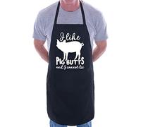Print4U I Like Pig Butt's And I Can't Lie Funny Novelty Apron BBQ Baking Cooking Black
