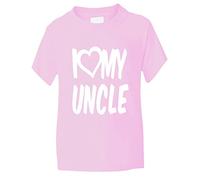 Print4U I Love My Uncle T Shirt Age 1-2 Pink