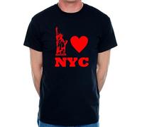 Print4U I Love New York NYC Funny Birthday Gift for Men Man's Tee Large Black