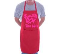 Print4U I Love The 80's Retro Music BBQ Cooking Funny Novelty Apron Red