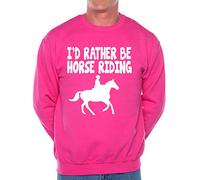 Print4U I'd Rather Be Horse Riding Adult Sweatshirt Jumper Birthday Gift Size S-XXL