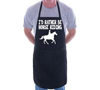 Print4U I'd Rather Be Horse Riding BBQ Cooking Funny Novelty Apron Black