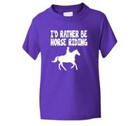 Print4U I'd Rather Be Horse Riding Boys Girls Kids T-Shirt Birthday Gift Age 1-13