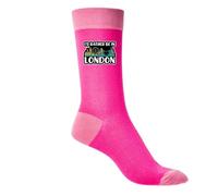 Print4U I'd Rather Be In London Ladies Pink Socks UK Souvenir Gift Idea