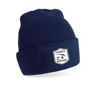 Print4U I'd Rather Be On My Microlight Beanie Hat Funny Sport Birthday Gift Blue