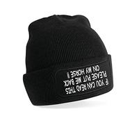 Print4U If You Can Read This Horse Riding Beanie Hat Gifts for Fans of Horses Black