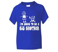 Print4U I'm Going to Be Big Brother Funny Boys T-Shirt Baby Birthday Gift 3-4 Blue