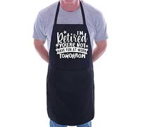 Print4U I'm Retired You're Not Funny Retirement Gift Apron Baking Cooking Black