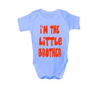 Print4U I'm The Little Brother Funny Babygrow Babies Gift Boy/Girl Vest Babies 12-18 blue
