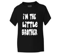 Print4U I'm The Little Brother Funny Boys T-Shirt Birthday Gift 7-8 Black
