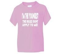Print4U I'm The Youngest Rules Don’t Apply to Me Kids T Shirt Age 1-13 Years
