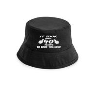 Print4U It Took 40 Years to Look This Good Bucket Hat 40th Birthday Men & Ladies Black LXL