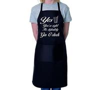 Print4U It's Gin O'Clock Funny Alcohol BBQ Cooking Novelty Apron Black
