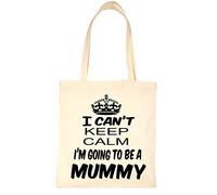 Print4U Keep Calm I'm Going To Be Mummy Mother Shopping Tote Bag For Life Ladies Gift Natural