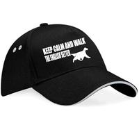 Print4U Keep Calm & Walk English Setter Baseball Cap Dog Lovers Men & Ladies Black