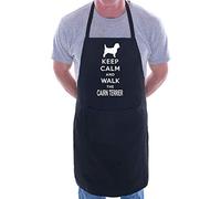 Print4U Keep Calm & Walk The Cairn Terrier Apron Cooking Novelty BBQ Gag Gift Present For Dog Lover Ladies Mens Black