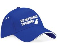 Print4U Keep Calm Walk The Cavapoo Baseball Cap Dog Lovers Gift Men & Ladies Blue