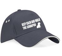 Print4U Keep Calm Walk The Cavapoo Baseball Cap Dog Lovers Gift Men & Ladies Grey