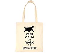 Print4U Keep Calm & Walk The English Setter Dog Lover Gift Gym Bag Shopping Tote Bag
