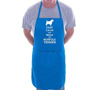 Print4U Keep Calm & Walk The Norfolk Terrier Apron Cooking Novelty BBQ Gag Gift Present For Dog Lover Ladies Mens Blue