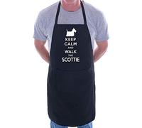 Print4U Keep Calm & Walk The Scottish Terrier Apron Cooking Novelty BBQ Gag Gift Present For Dog Lover Ladies Mens Black