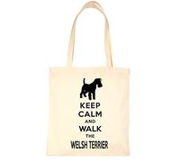 Print4U Keep Calm & Walk The Welsh Terrier Dog Lover Gift Gym Bag Shopping Tote Bag