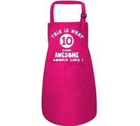 Print4U Kids 10th Birthday Baking Cooking Crafting Apron Tenth Birthday Gift Pink Large 7 to 12 Years