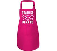 Print4U Kids Apron Trainee Pirate Ideal for Boys and Girls Pink Small 3 to 6 Years