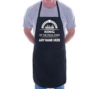 Print4U King Of Pizza Customise This Apron Your Name Here BBQ Baking Cooking Black