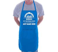 Print4U King Of Pizza Customise This Apron Your Name Here BBQ Baking Cooking Blue