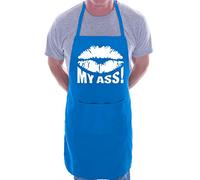 Print4U Kiss My Ass Funny BBQ Cooking Funny Novelty Apron Blue