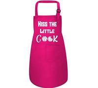Print4U Kiss the Little Cook Childs Kitchen 2 Pockets Adjustable Strap Kids Apron