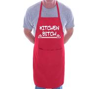 Print4U Kitchen Bitchin Funny BBQ Cooking Novelty Apron Red