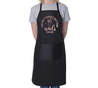 Print4U Life Isn't perfect Nails Can be Work Apron Nail Salon Beauty Shop Black