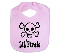Print4U Lil' Pirate Skull & Crossbones - Funny Baby/Toddler/Newborn Bib Gift pink