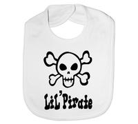 Print4U Lil' Pirate Skull & Crossbones - Funny Baby/Toddler/Newborn Bib Gift white